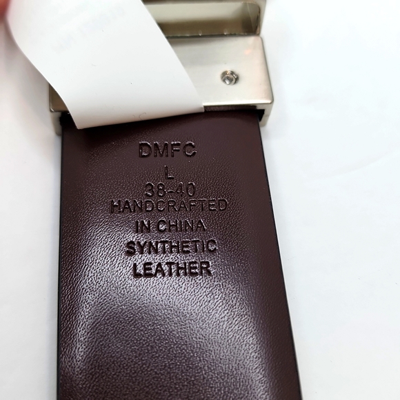 TOMMY HILFIGER REVERSIBLE BELT 38-40, LARGE, BLACK & DARK BROWN - Picture 4 of 7